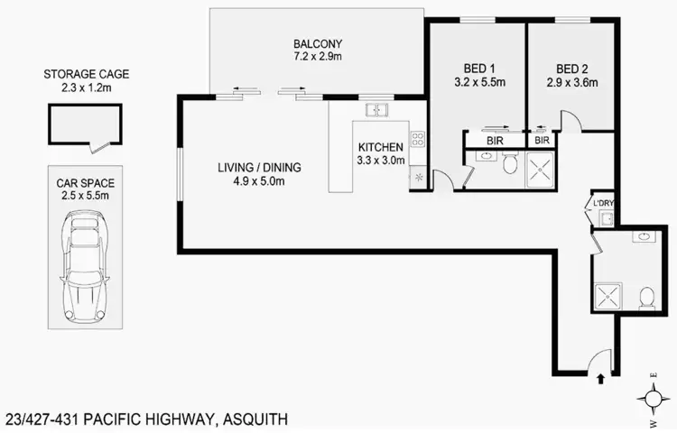 Floorplan of Homely apartment listing, 23/427-431 Pacific Highway, Asquith NSW 2077