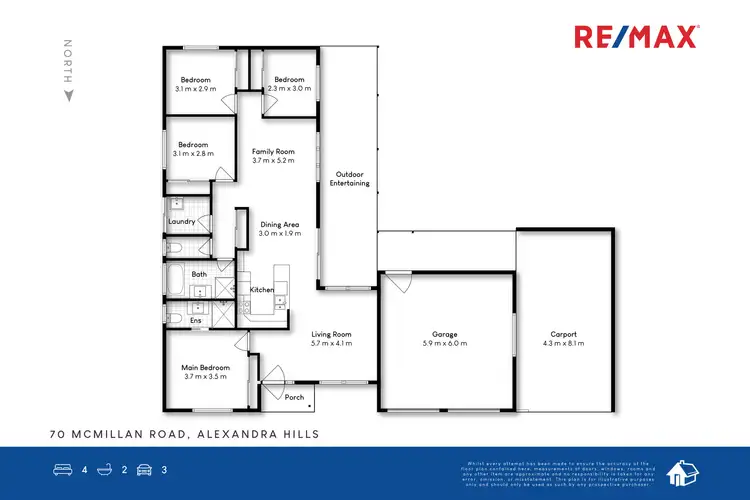 Floorplan of Homely house listing, 70 McMillan Road, Alexandra Hills QLD 4161