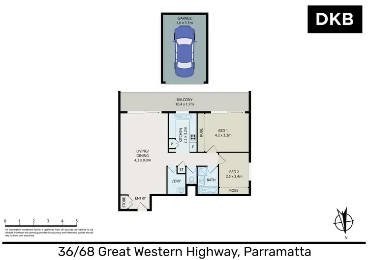 Floorplan of Homely apartment listing, 36/68-70 Great Western Highway, Parramatta NSW 2150