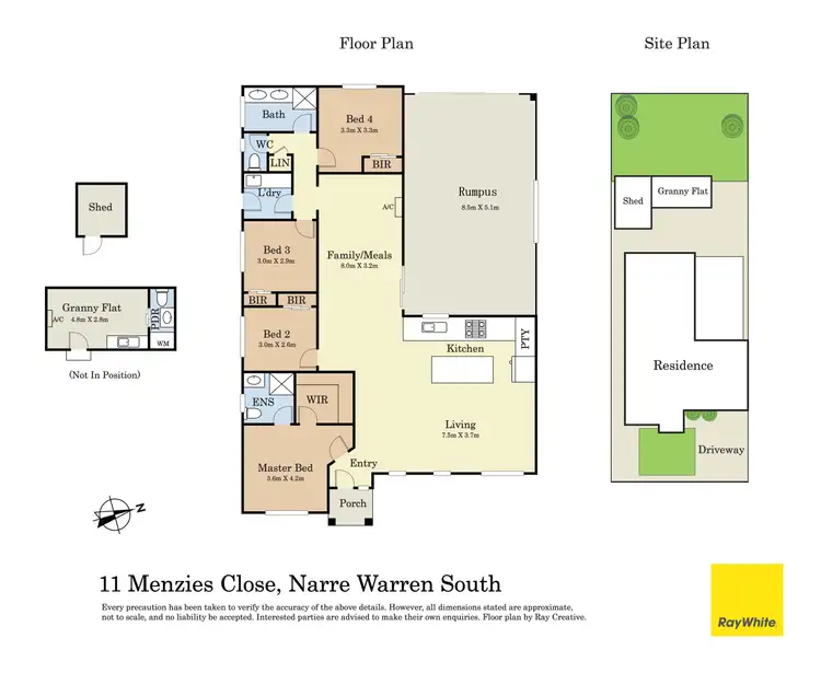 Floorplan of Homely house listing, 11 Menzies Close, Narre Warren South VIC 3805