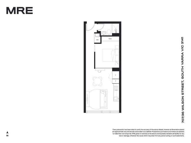 Floorplan of Homely apartment listing, 707/36 Wilson Street, South Yarra VIC 3141