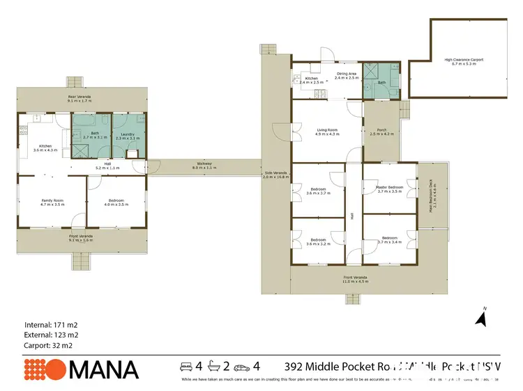 Floorplan of Homely house listing, 392 Middle Pocket Road, Middle Pocket NSW 2483