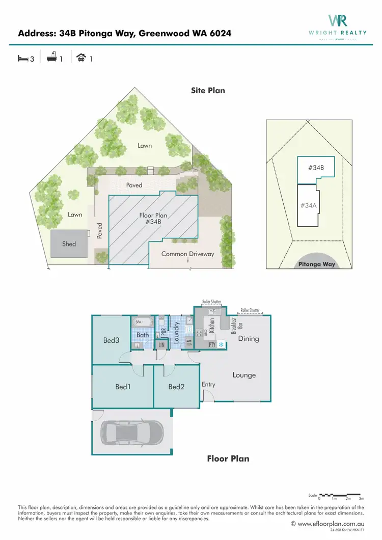 Floorplan of Homely house listing, 34B Pitonga Way, Greenwood WA 6024