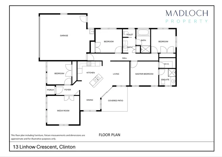 Floorplan of Homely house listing, 13 Linhow Crescent, Clinton QLD 4680