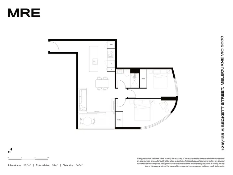 Floorplan of Homely apartment listing, 1216/135 A'Beckett Street, Melbourne VIC 3000