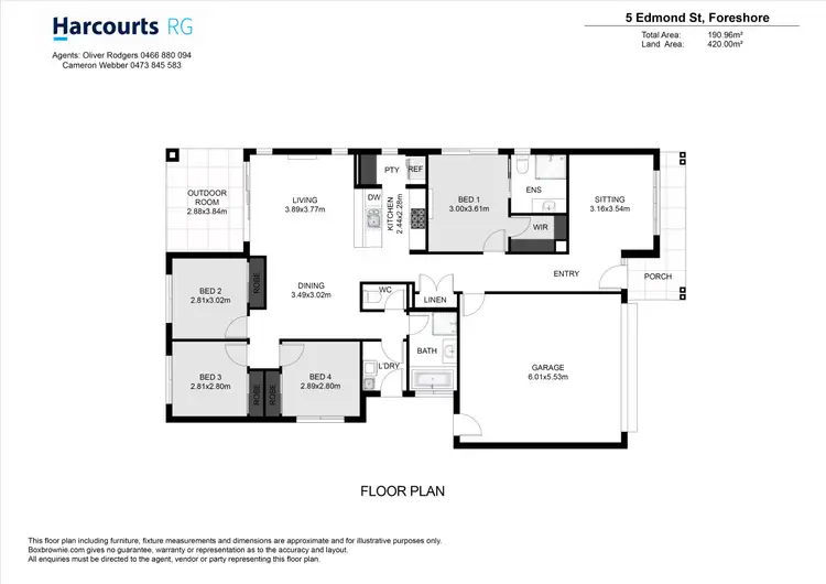 Floorplan of Homely house listing, 5 Edmond Street, Coomera QLD 4209