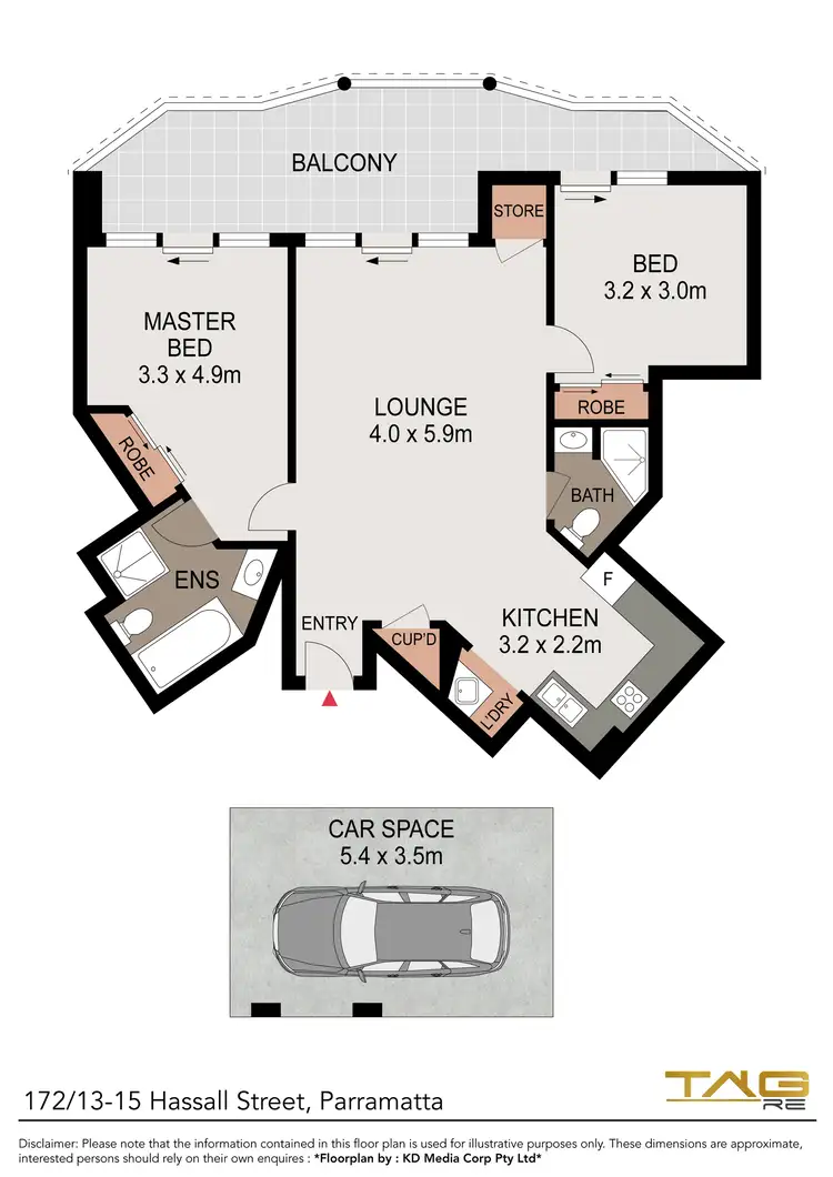 Floorplan of Homely unit listing, 172/13-15 Hassall Street, Parramatta NSW 2150