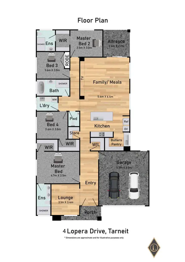 Floorplan of Homely house listing, 4 Lopera Drive, Tarneit VIC 3029