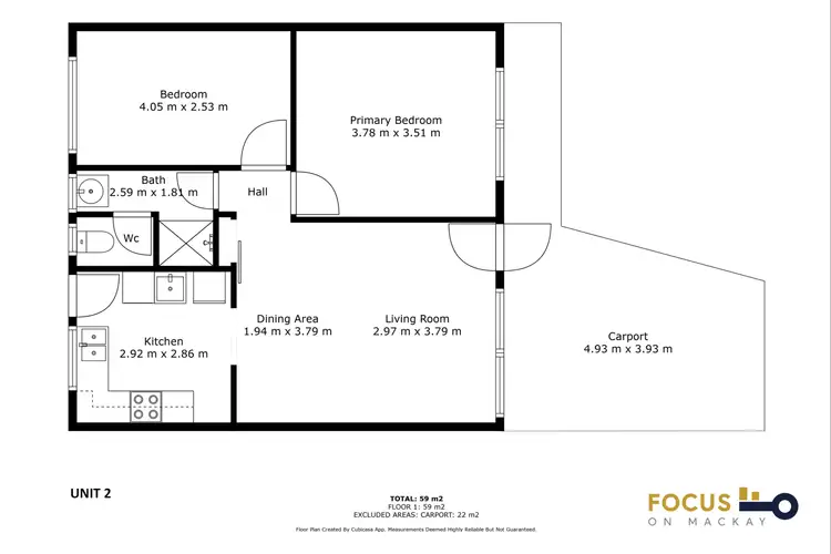 Floorplan of Homely block of units listing, 48A Broad Street, Sarina QLD 4737