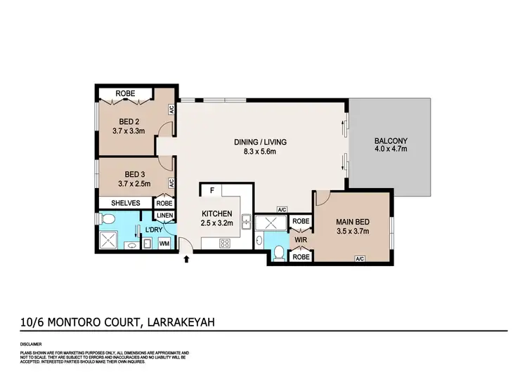 Floorplan of Homely unit listing, 10/6 Montoro Court, Larrakeyah NT 820