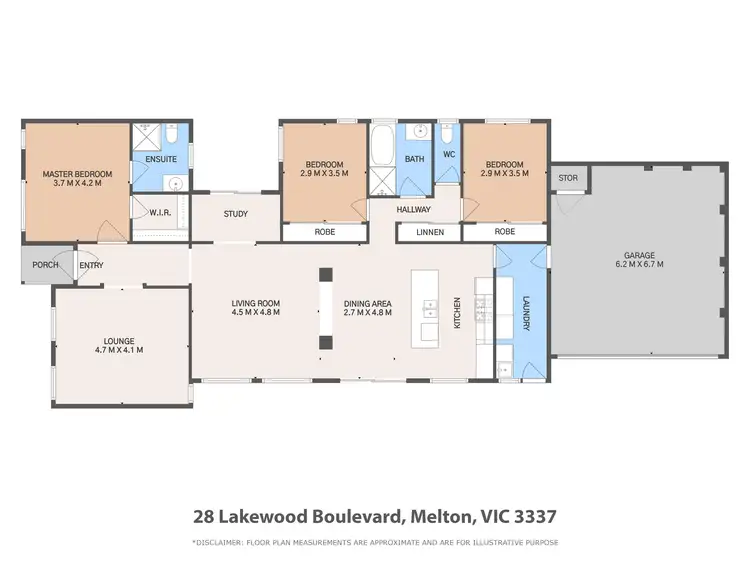 Floorplan of Homely house listing, 28 Lakewood Boulevard, Melton VIC 3337