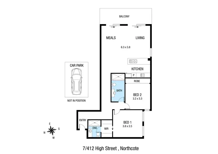 Floorplan of Homely apartment listing, 7/412 High Street, Northcote VIC 3070