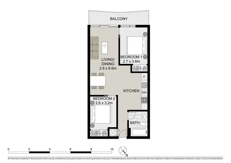 Floorplan of Homely apartment listing, 827/38 Mt Alexander Road, Travancore VIC 3032
