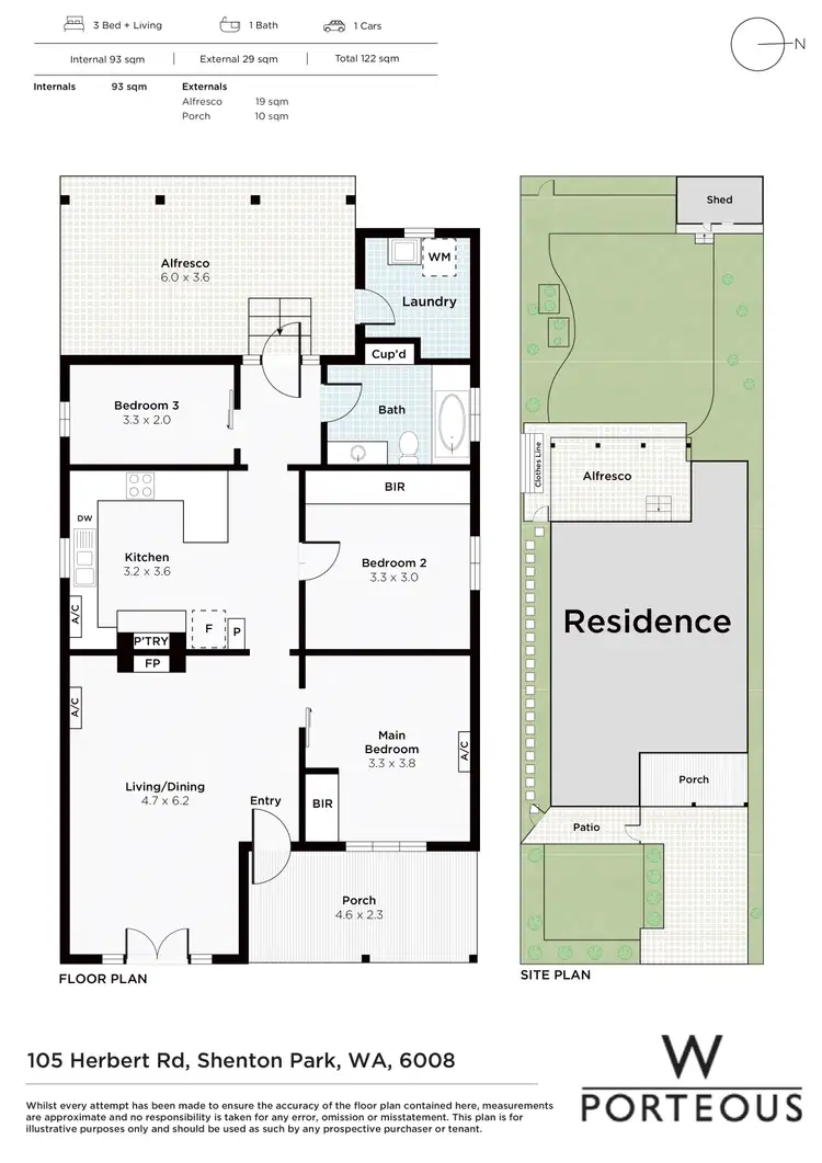 Floorplan of Homely house listing, 105 Herbert Road, Shenton Park WA 6008