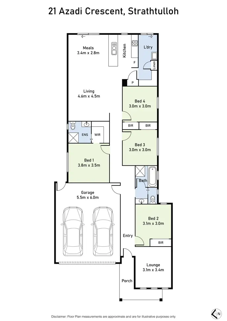 Floorplan of Homely house listing, 21 Azadi Crescent, Strathtulloh VIC 3338