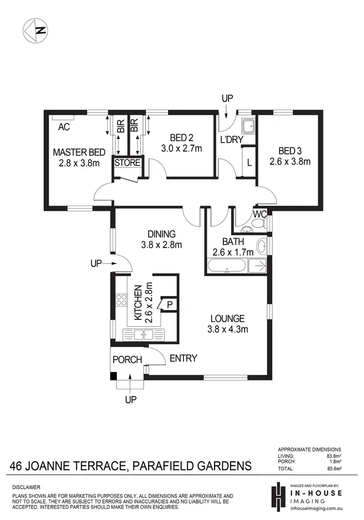 Floorplan of Homely house listing, 46 Joanne Terrace, Parafield Gardens SA 5107
