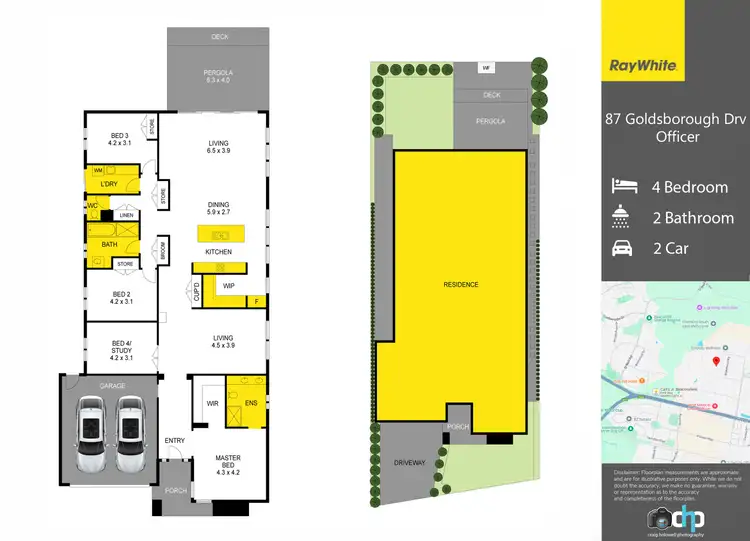 Floorplan of Homely house listing, 87 Goldsborough Drive, Officer VIC 3809