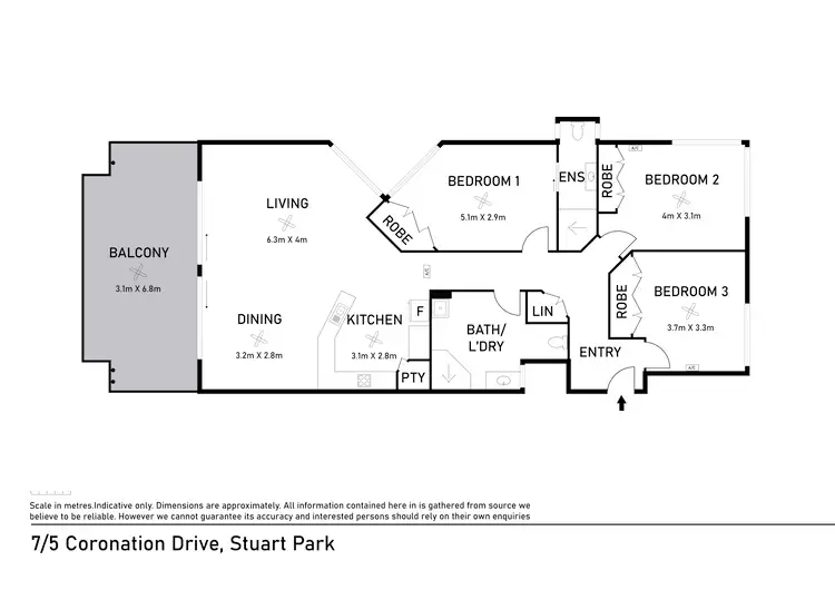 Floorplan of Homely apartment listing, 7/5 Coronation Drive, Stuart Park NT 820