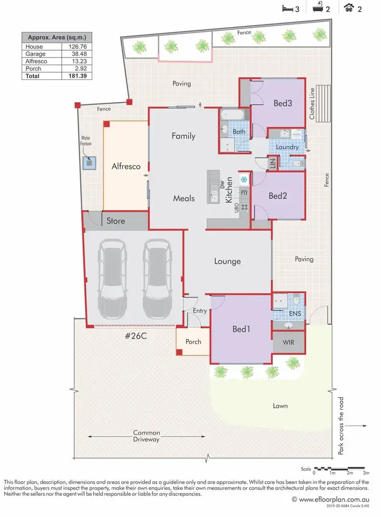 Floorplan of Homely unit listing, 26C Worner Crescent, Karrinyup WA 6018