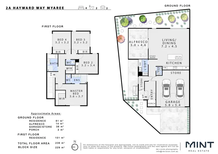 Floorplan of Homely townhouse listing, 2A Hayward Way, Myaree WA 6154