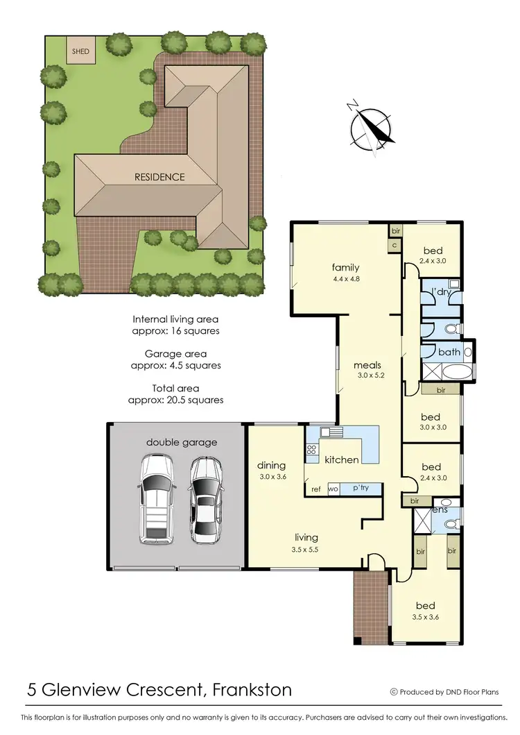 Floorplan of Homely house listing, 5 Glenview Crescent, Frankston VIC 3199