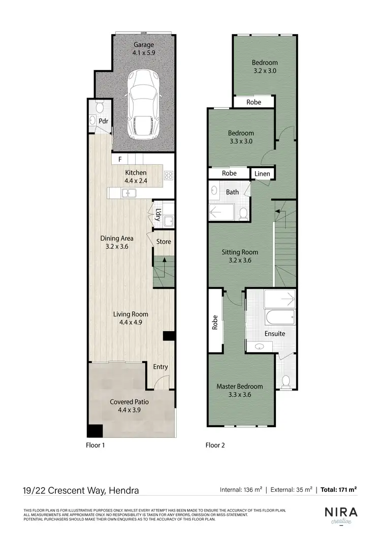 Floorplan of Homely townhouse listing, 19/22 Crescent Way, Hendra QLD 4011