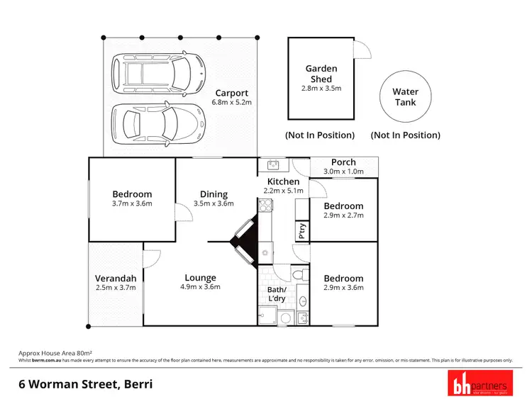 Floorplan of Homely house listing, 6 Worman Street, Berri SA 5343