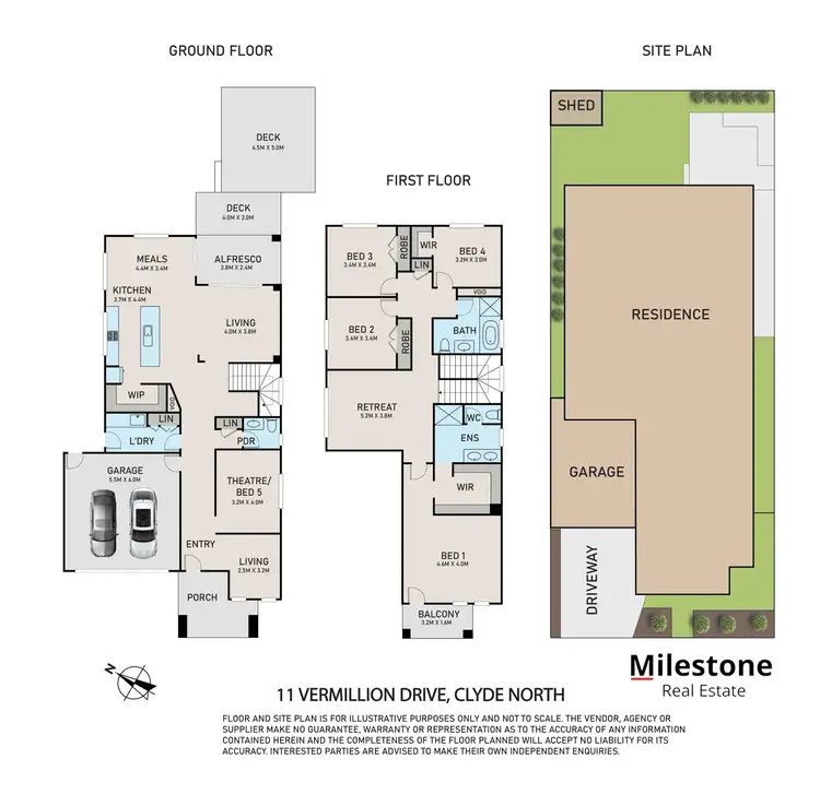 Floorplan of Homely house listing, 11 Vermillion Drive, Clyde North VIC 3978