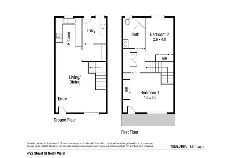 Floorplan of Homely townhouse listing, 4/22 Stuart Street, North Ward QLD 4810