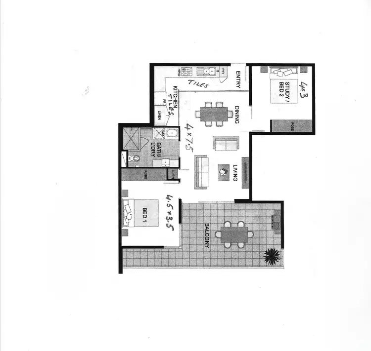 Floorplan of Homely apartment listing, 507/21 Malata Crescent, Success WA 6164