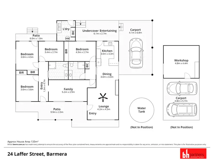 Floorplan of Homely house listing, 24 Laffer Street, Barmera SA 5345