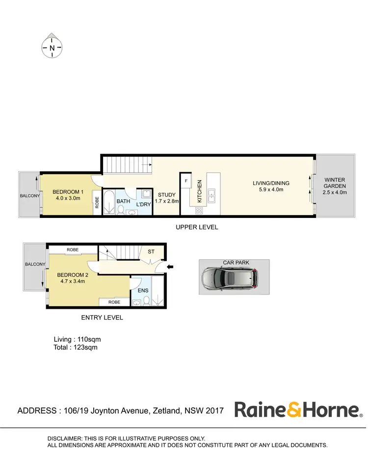 Floorplan of Homely apartment listing, 106/19 Joynton Avenue, Zetland NSW 2017