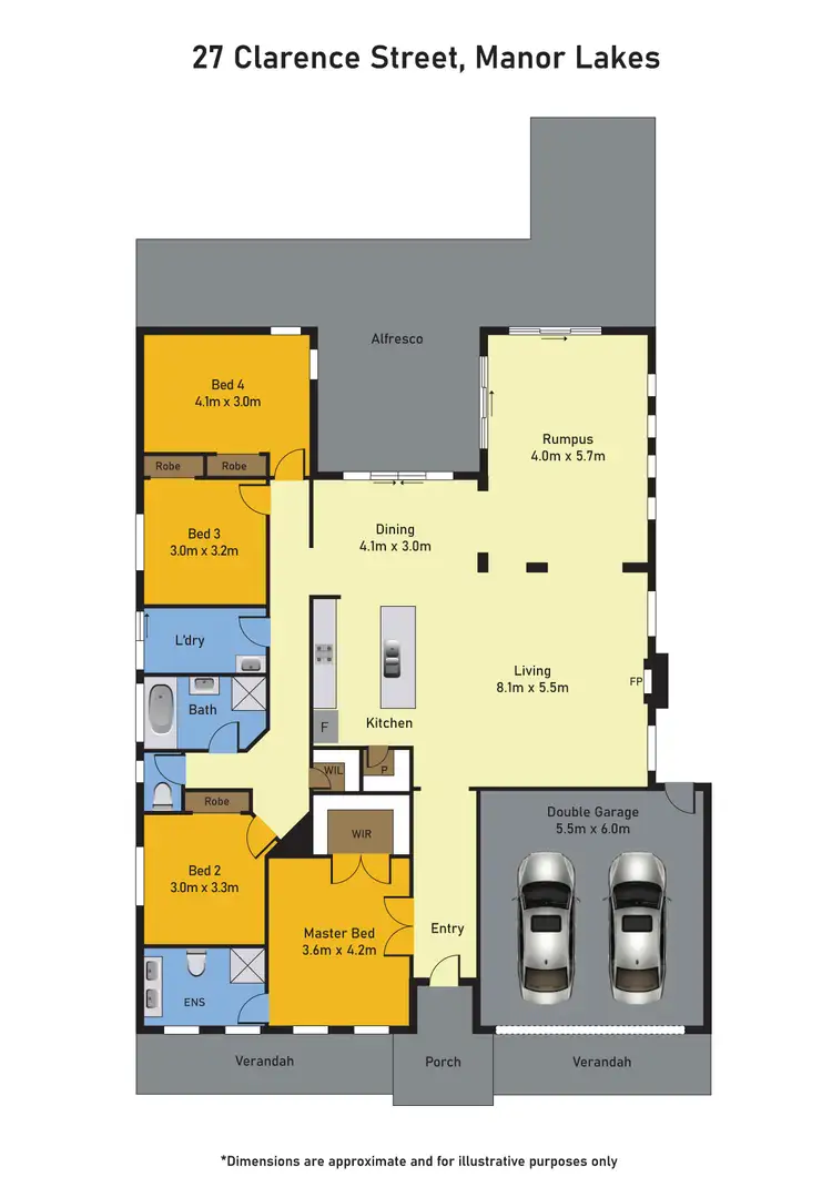 Floorplan of Homely house listing, 27 Clarence Street, Manor Lakes VIC 3024
