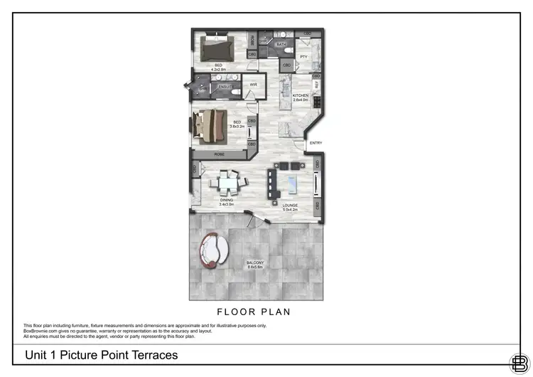 Floorplan of Homely apartment listing, 1/47 Picture Point Crescent, Noosa Heads QLD 4567