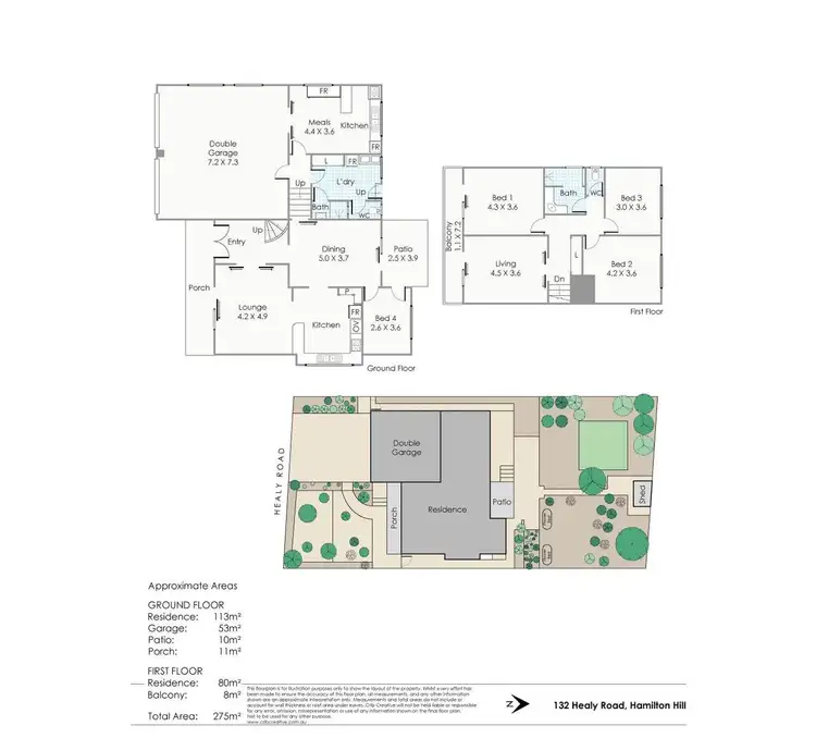 Floorplan of Homely house listing, 132 Healy Rd, Hamilton Hill WA 6163