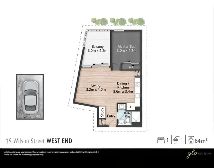 Floorplan of Homely apartment listing, 21303/19 Wilson Street, West End QLD 4101