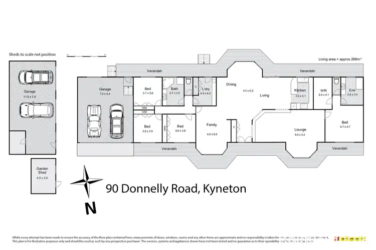 Floorplan of Homely house listing, 90 Donnelly Road, Kyneton VIC 3444