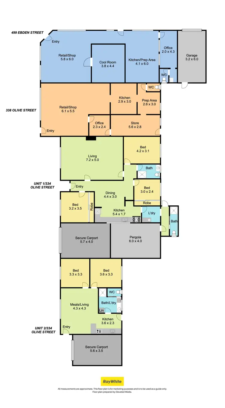 Floorplan of Homely block of units listing, 334 Olive Street, Albury NSW 2640