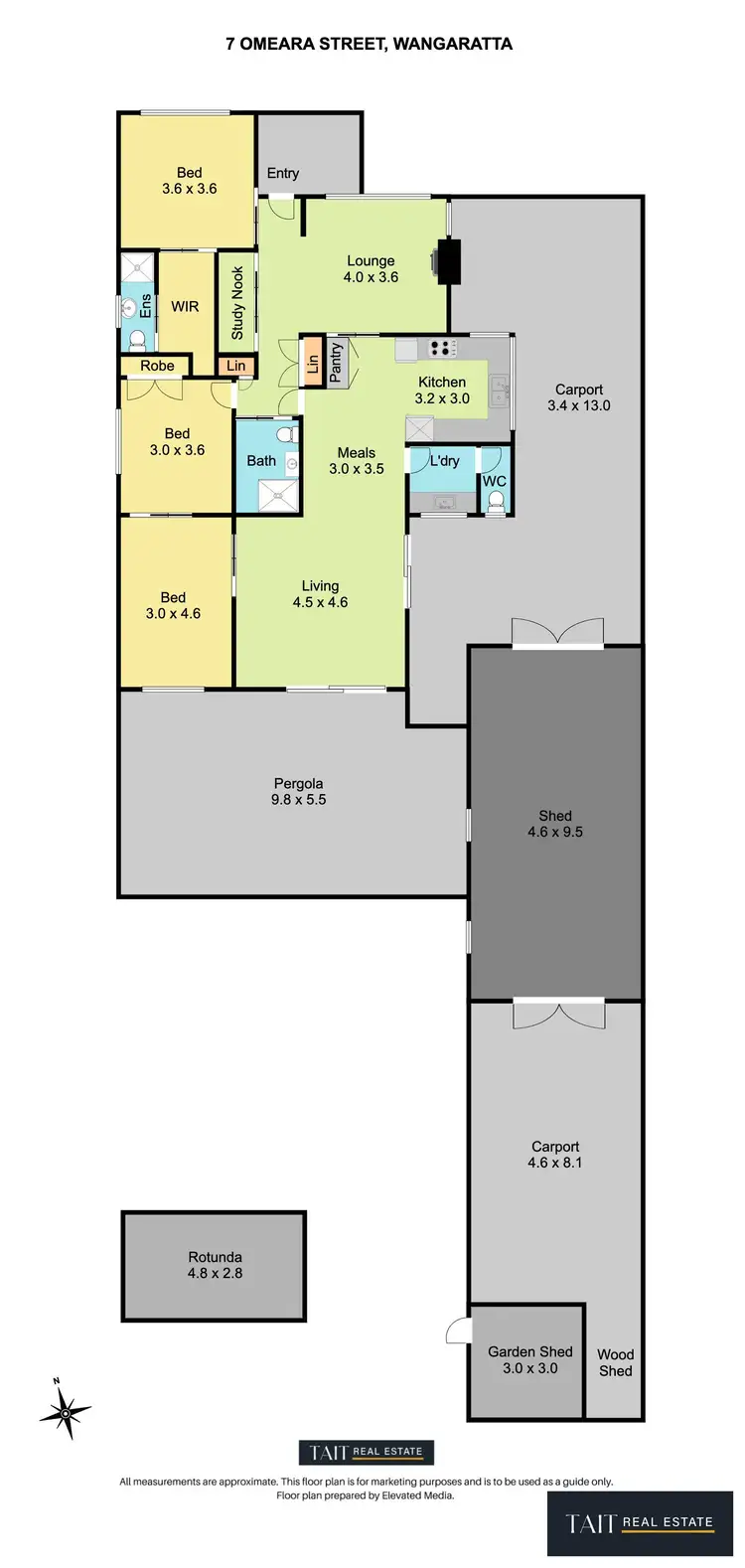 Floorplan of Homely house listing, 7 Omeara Street, Wangaratta VIC 3677