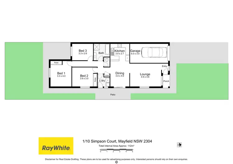 Floorplan of Homely semi-detached listing, 1/10 Simpson Court, Mayfield NSW 2304