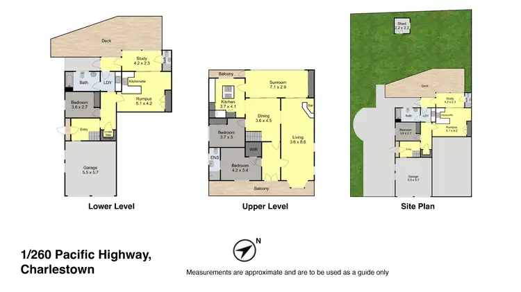 Floorplan of Homely townhouse listing, 1/260 Pacific Highway, Charlestown NSW 2290