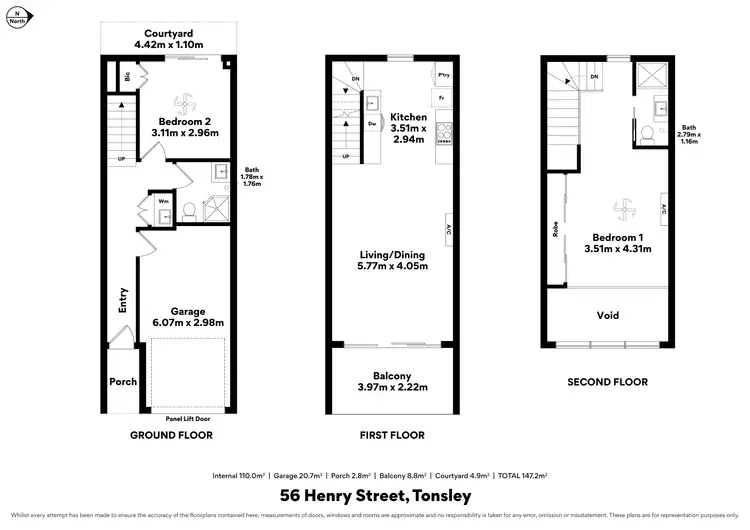 Floorplan of Homely house listing, 56 Henry Street, Tonsley SA 5042