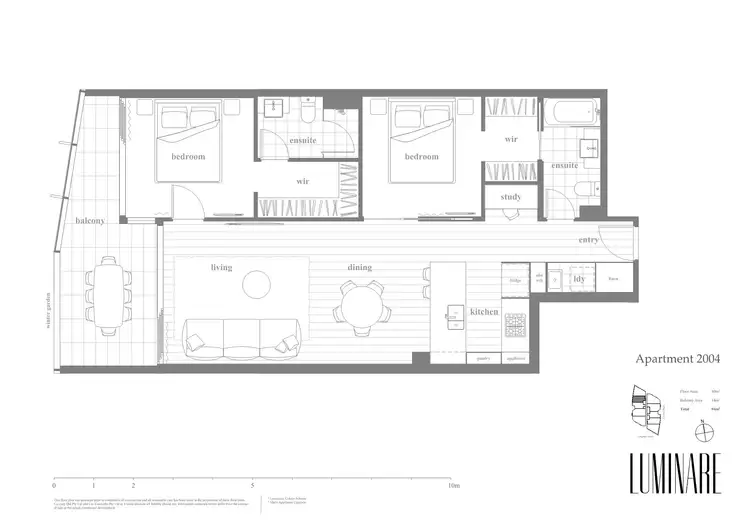 Floorplan of Homely apartment listing, 2004/20 Festival Place, Newstead QLD 4006