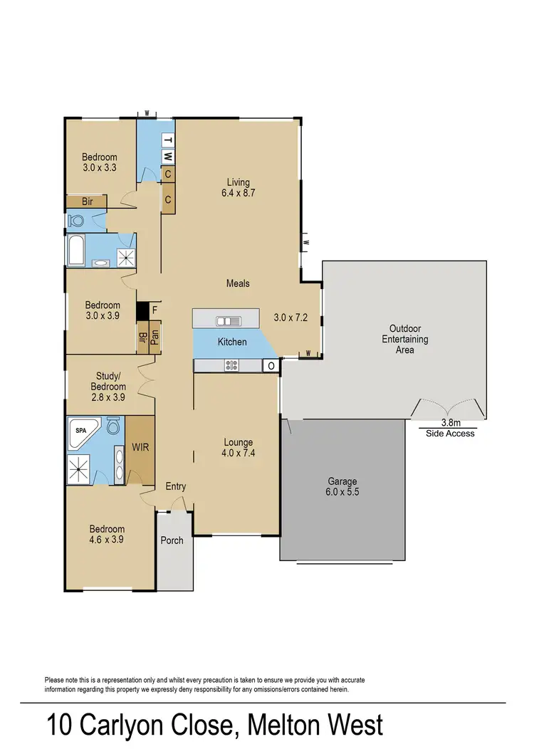 Floorplan of Homely house listing, 10 Carlyon Close, Melton West VIC 3337
