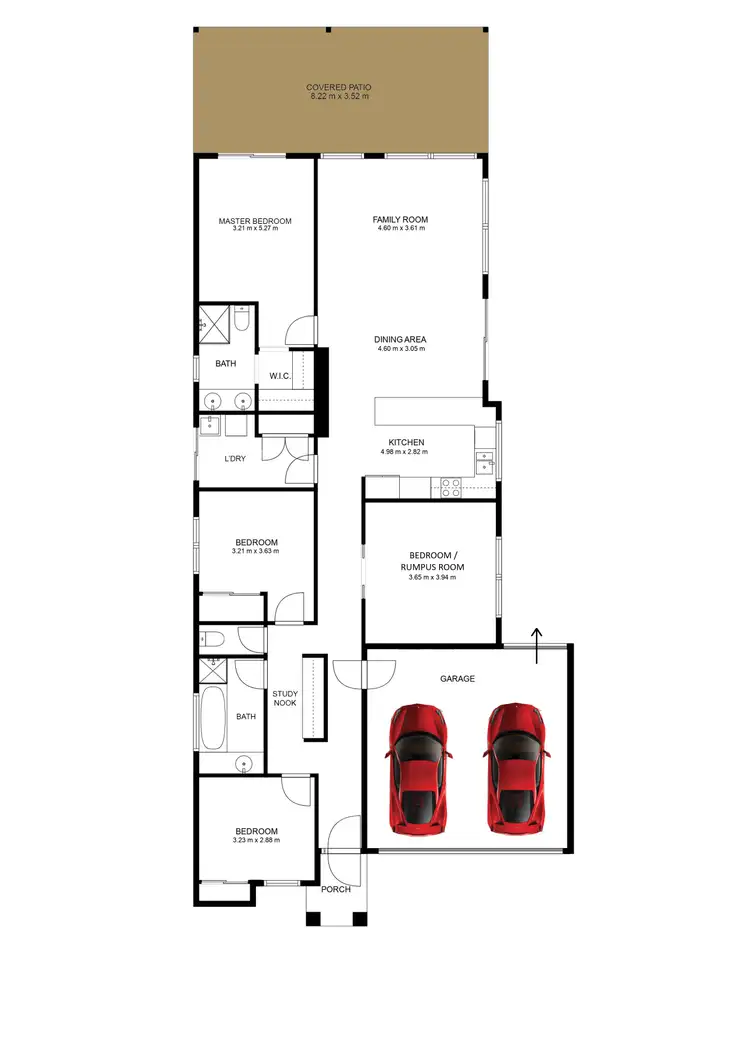 Floorplan of Homely house listing, 5 Beaumont Drive, Pimpama QLD 4209