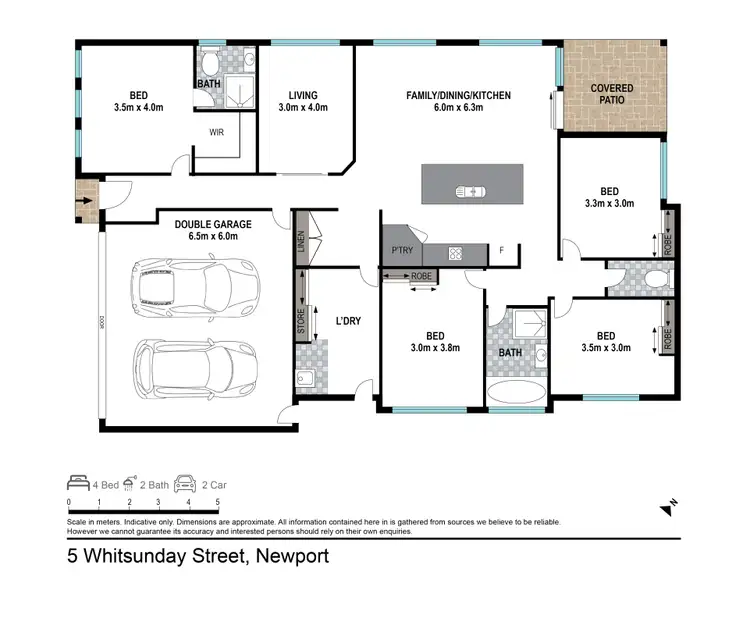 Floorplan of Homely house listing, 5 Whitsunday Street, Newport QLD 4020