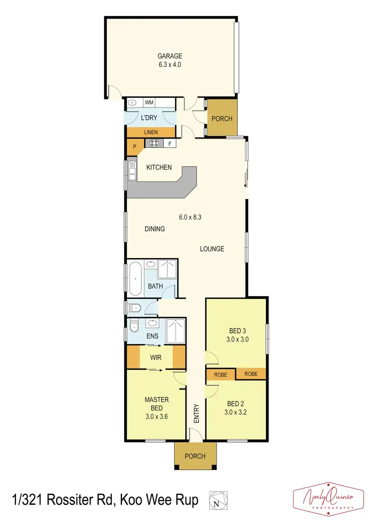 Floorplan of Homely townhouse listing, 1/321 Rossiter Road, Koo Wee Rup VIC 3981