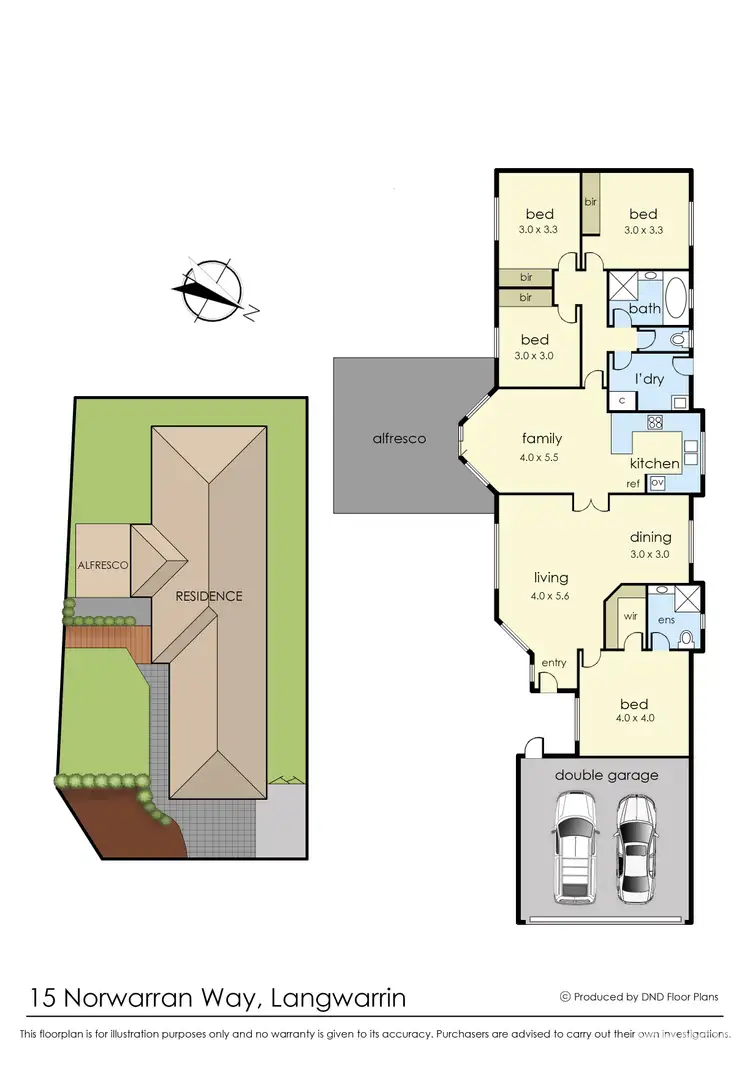 Floorplan of Homely house listing, 15 Norwarran Way, Langwarrin VIC 3910