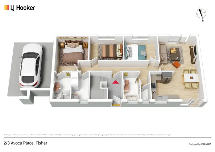 Floorplan of Homely apartment listing, 2/3 Avoca Place, Fisher ACT 2611