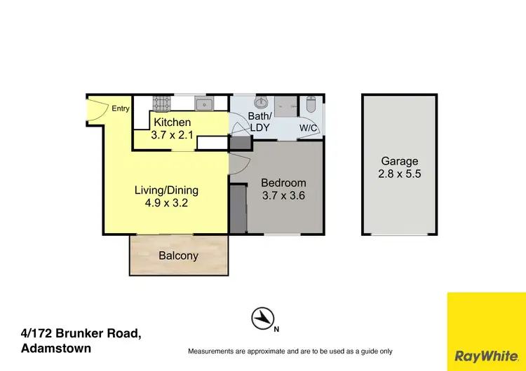 Floorplan of Homely unit listing, 4/172 Brunker Road, Adamstown NSW 2289